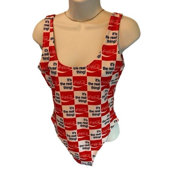 🔥FIRM NEW NWOT Coca Cola Swim Suit - Picture 1 of 9